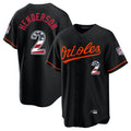 Kooe B.Orioles #2 Gunnar Henderson Player Black USA 250 Fourth of July Home Game Stitched Jerseys