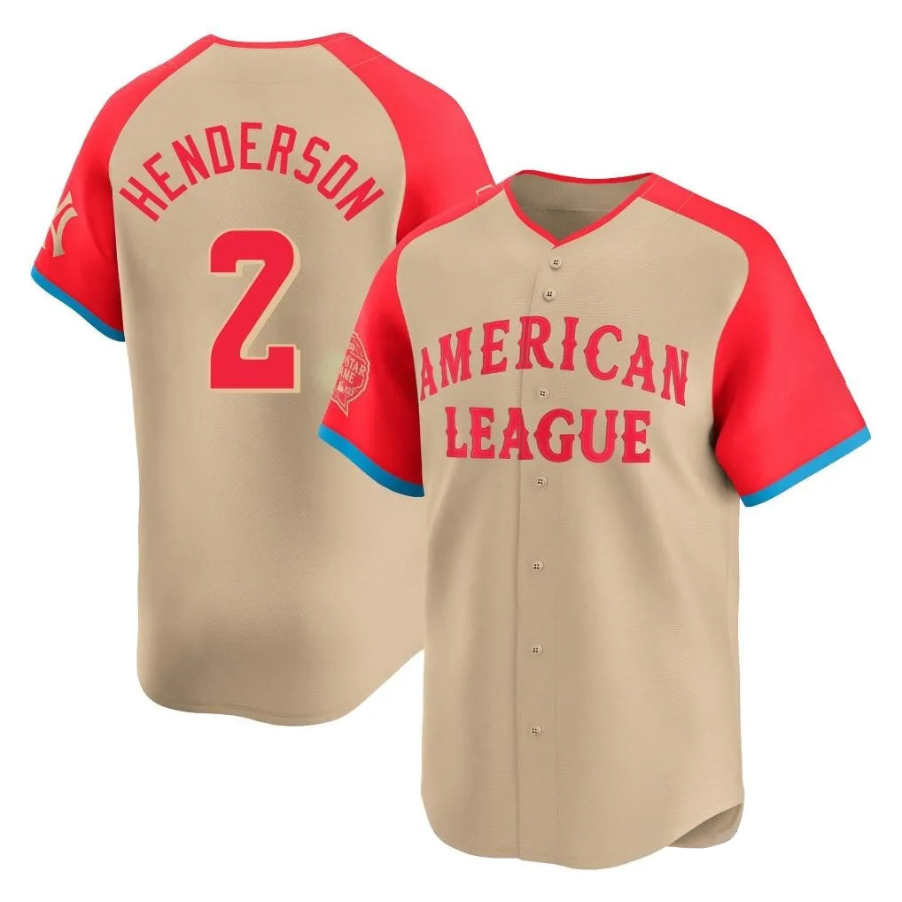 Kooe B.Orioles #2 Gunnar Henderson Player Cream American League All-Star Limited Home Game Stitched Jerseys