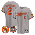 Kooe B.Orioles #2 Gunnar Henderson Player Gray 30th Anniversary of 2131 Home Game Stitched Jerseys