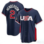 Kooe B.Orioles #2 Gunnar Henderson Player Navy USA 2026 World Classic Home Game Stitched Jerseys