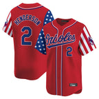 Kooe B.Orioles #2 Gunnar Henderson Player Red Independence Day Vapor Premier Limited Home Game Stitched Jerseys