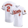 Kooe B.Orioles #2 Gunnar Henderson Player White Limited Elite Home Game Stitched Jerseys
