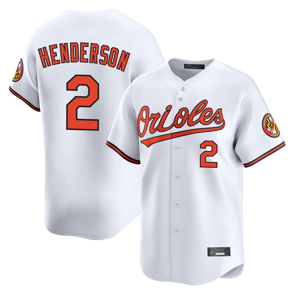 Kooe B.Orioles #2 Gunnar Henderson Player White Limited Home Game Stitched Jerseys