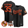 Kooe B.Orioles #35 Adley Rutschman Black 30th Anniversary of 2131 Home Game Stitched Jerseys