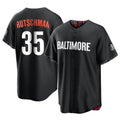 Kooe B.Orioles #35 Adley Rutschman Black City Connect Home Game Stitched Jerseys
