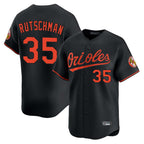 Kooe B.Orioles #35 Adley Rutschman Black Limited Home Game Stitched Jerseys
