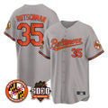 Kooe B.Orioles #35 Adley Rutschman Gray 30th Anniversary of 2131 Home Game Stitched Jerseys