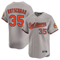 Kooe B.Orioles #35 Adley Rutschman Gray Limited Home Game Stitched Jerseys