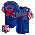 Kooe B.Orioles #35 Adley Rutschman Royal USA 250 Independence Day Vapor Premier Limited Home Game Stitched Jerseys