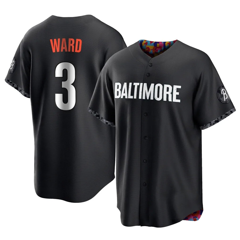 Kooe B.Orioles #3 Taylor Ward Player Black City Connect Home Game Stitched Jerseys