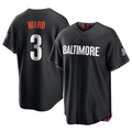 Kooe B.Orioles #3 Taylor Ward Player Black City Connect Home Game Stitched Jerseys