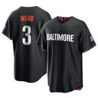 Kooe B.Orioles #3 Taylor Ward Player Black City Connect Home Game Stitched Jerseys