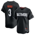 Kooe B.Orioles #3 Taylor Ward Player Black City Connect Limited Home Game Stitched Jerseys