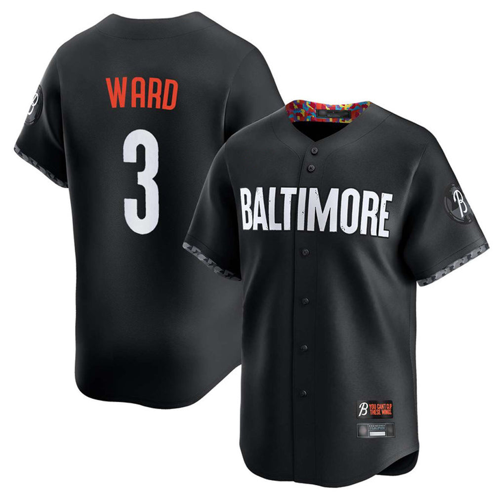 Kooe B.Orioles #3 Taylor Ward Player Black City Connect Limited Home Game Stitched Jerseys