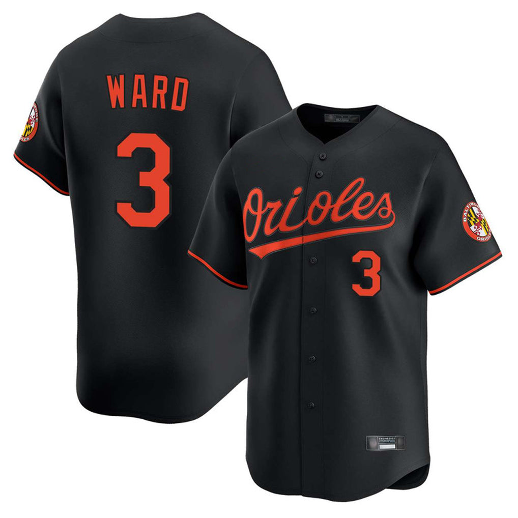Kooe B.Orioles #3 Taylor Ward Player Black Limited Home Game Stitched Jerseys