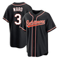 Kooe B.Orioles #3 Taylor Ward Player Black Out Home Game Stitched Jerseys