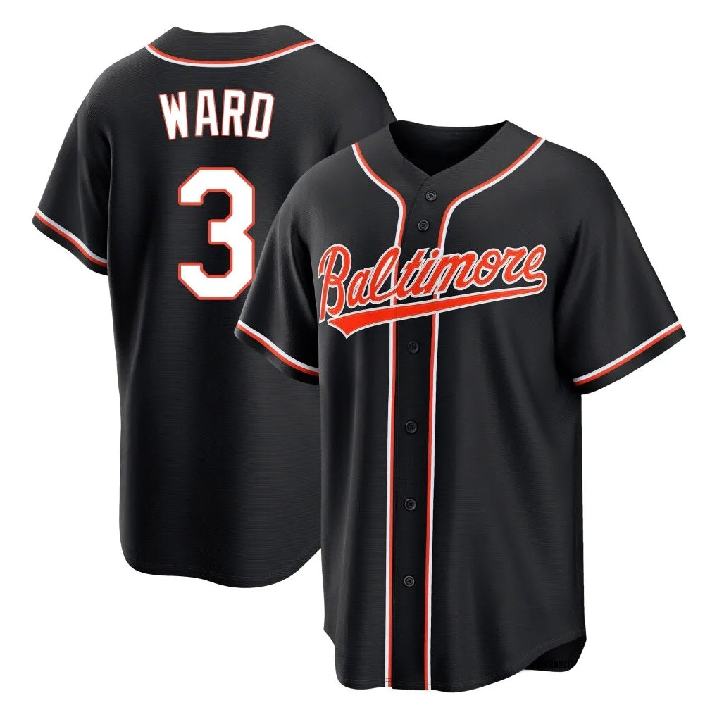 Kooe B.Orioles #3 Taylor Ward Player Black Out Home Game Stitched Jerseys