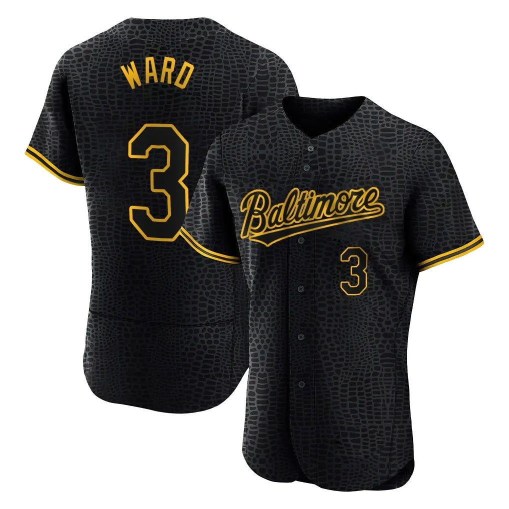 Kooe B.Orioles #3 Taylor Ward Player Black Snake Skin City Limited Elite Home Stitched Jerseys