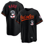 Kooe B.Orioles #3 Taylor Ward Player Black USA 250 Fourth of July Home Game Stitched Jerseys
