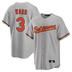 Kooe B.Orioles #3 Taylor Ward Player Gray Home Game Stitched Jerseys