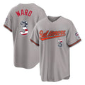 Kooe B.Orioles #3 Taylor Ward Player Gray USA 250 Fourth of July Home Game Stitched Jerseys