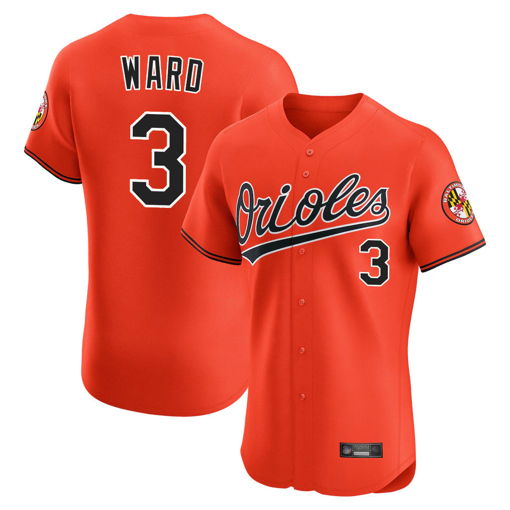 Kooe B.Orioles #3 Taylor Ward Player Orange Limited Elite Home Game Stitched Jerseys