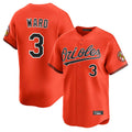 Kooe B.Orioles #3 Taylor Ward Player Orange Limited Home Game Stitched Jerseys