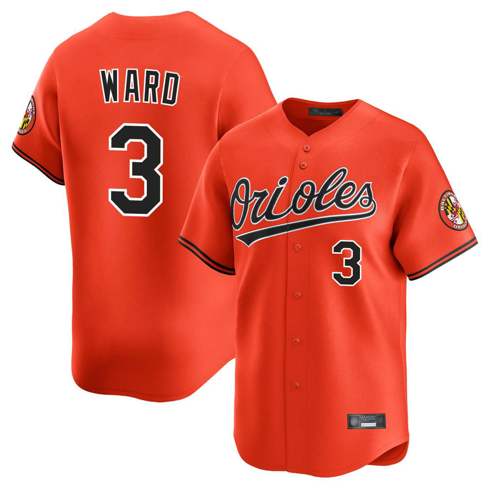 Kooe B.Orioles #3 Taylor Ward Player Orange Limited Home Game Stitched Jerseys