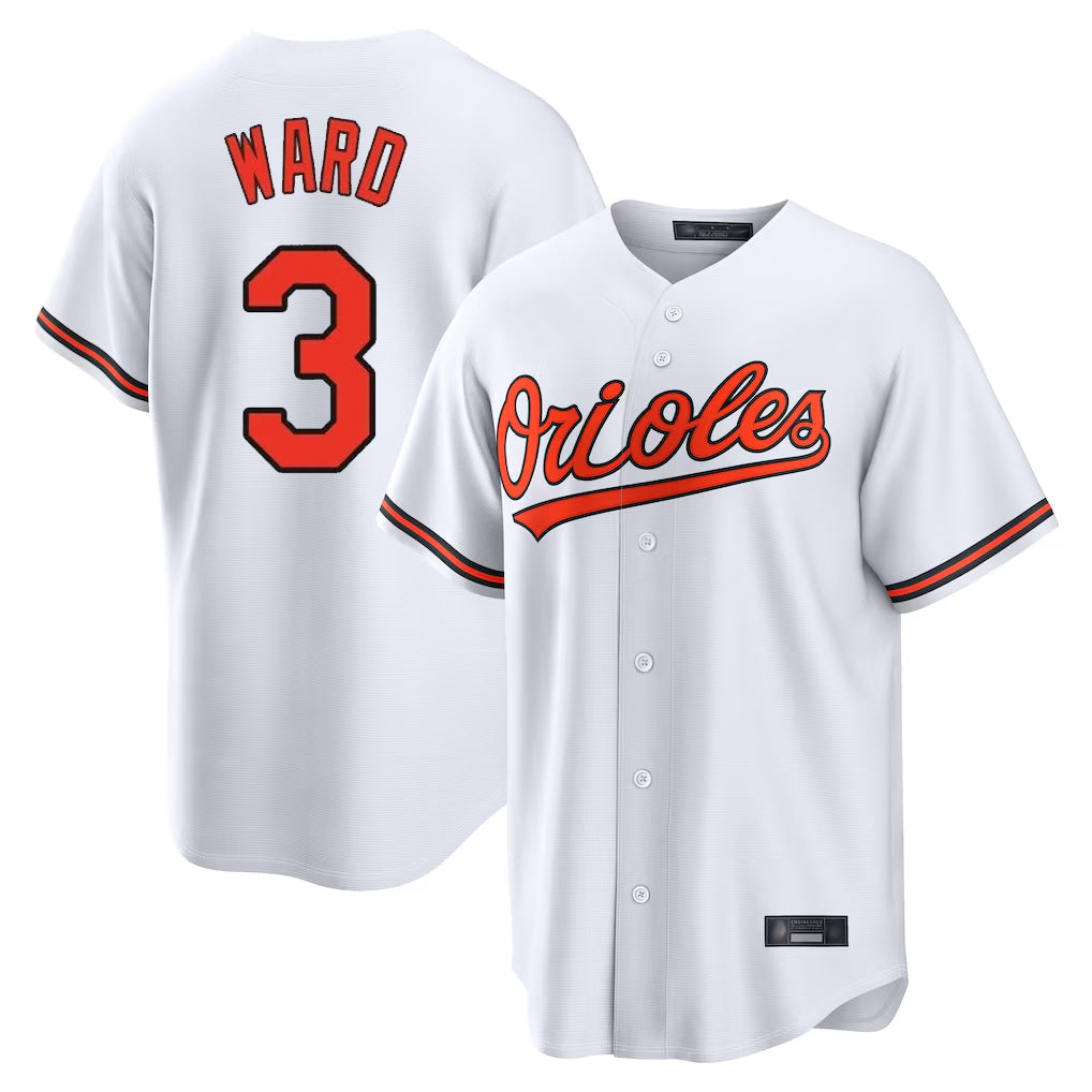 Kooe B.Orioles #3 Taylor Ward Player White Home Game Stitched Jerseys