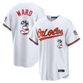 Kooe B.Orioles #3 Taylor Ward Player White USA 250 Fourth of July Home Game Stitched Jerseys