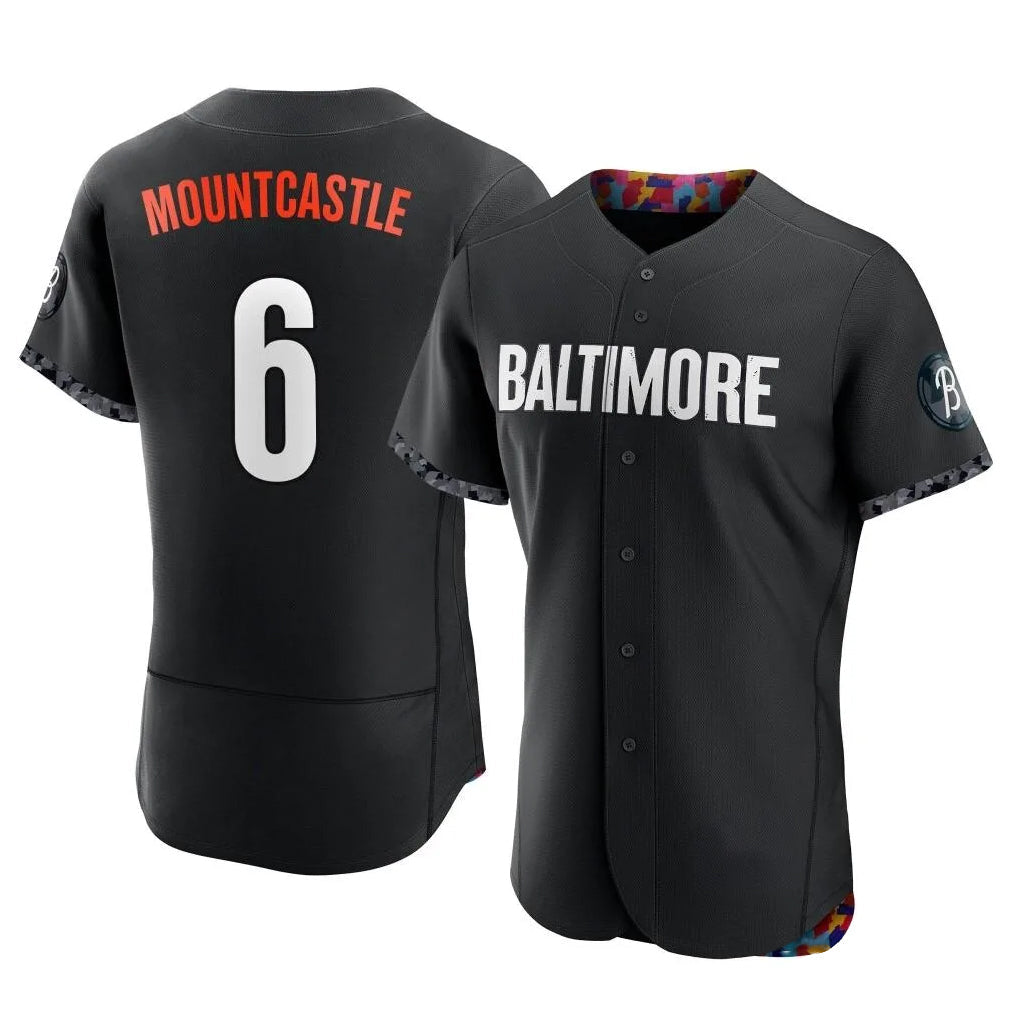 Kooe B.Orioles #6 Ryan Mountcastle Player Black City Connect Limited Elite Home Game Stitched Jerseys