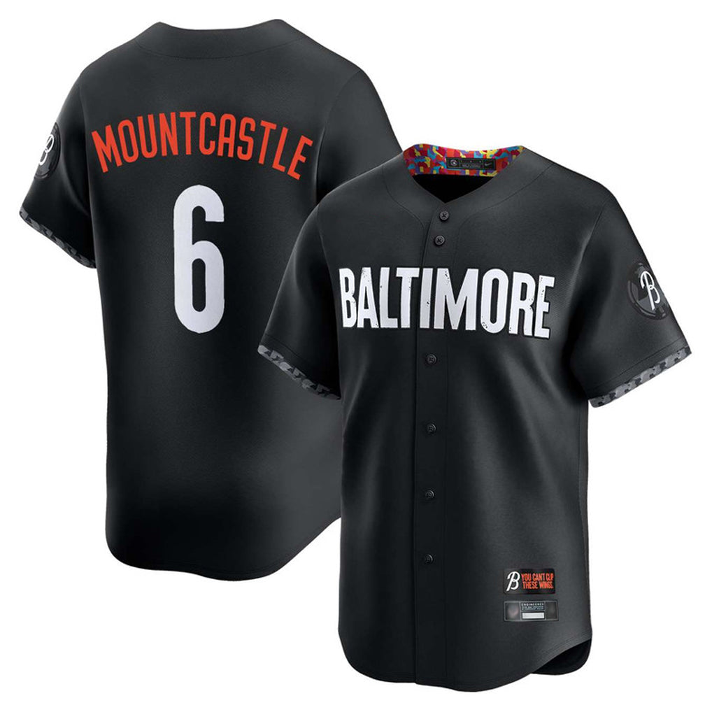 Kooe B.Orioles #6 Ryan Mountcastle Player Black City Connect Limited Home Game Stitched Jerseys
