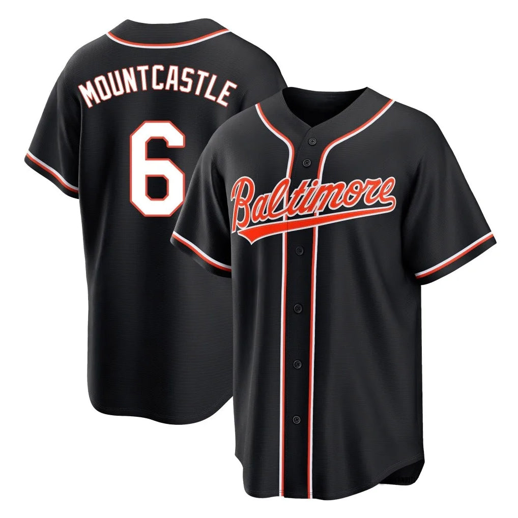 Kooe B.Orioles #6 Ryan Mountcastle Player Black Out Home Game Stitched Jerseys