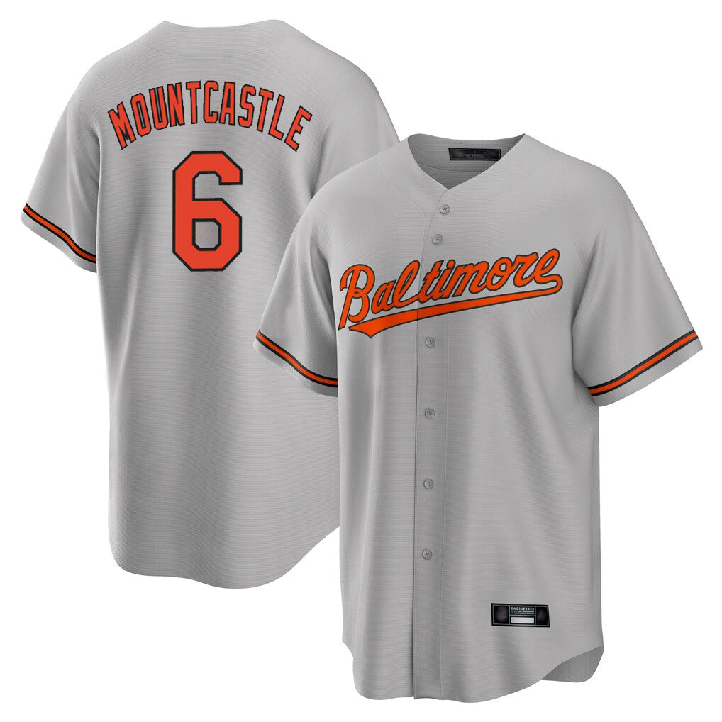 Kooe B.Orioles #6 Ryan Mountcastle Player Gray Home Game Stitched Jerseys