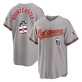 Kooe B.Orioles #6 Ryan Mountcastle Player Gray USA 250 Fourth of July Home Game Stitched Jerseys