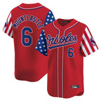 Kooe B.Orioles #6 Ryan Mountcastle Player Red Independence Day Vapor Premier Limited Home Game Stitched Jerseys