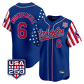 Kooe B.Orioles #6 Ryan Mountcastle Player Royal USA 250 Independence Day Vapor Premier Limited Home Game Stitched Jerseys
