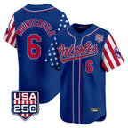 Kooe B.Orioles #6 Ryan Mountcastle Player Royal USA 250 Independence Day Vapor Premier Limited Home Game Stitched Jerseys