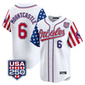 Kooe B.Orioles #6 Ryan Mountcastle Player White USA 250 Independence Day Vapor Premier Home Game Stitched Jerseys