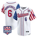 Kooe B.Orioles #6 Ryan Mountcastle Player White USA 250 Independence Day Vapor Premier Limited Home Game Stitched Jerseys