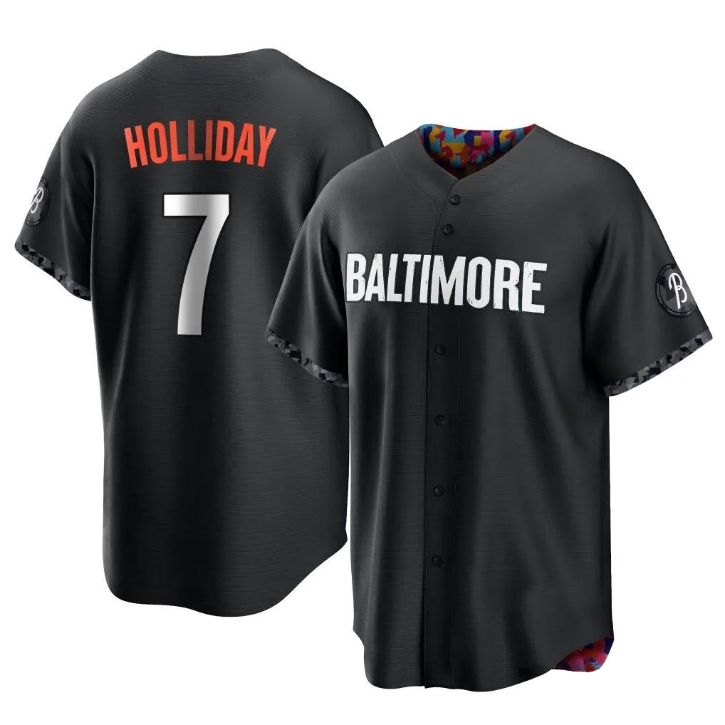Kooe B.Orioles #7 Jackson Holliday Player Black City Connect Home Game Stitched Jerseys
