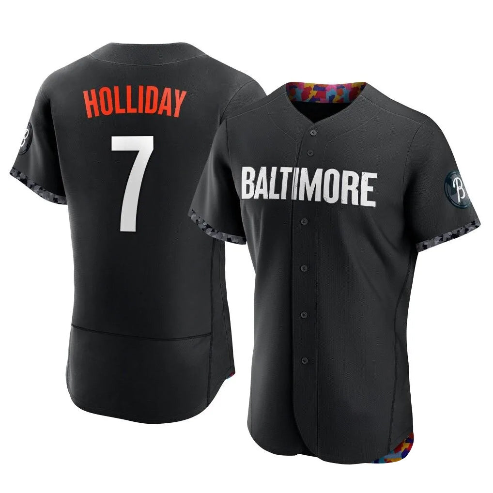 Kooe B.Orioles #7 Jackson Holliday Player Black City Connect Limited Elite Home Game Stitched Jerseys