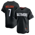 Kooe B.Orioles #7 Jackson Holliday Player Black City Connect Limited Home Game Stitched Jerseys