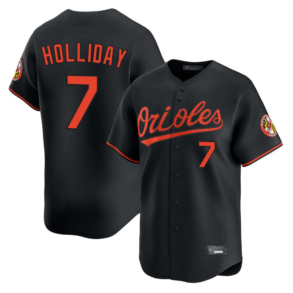Kooe B.Orioles #7 Jackson Holliday Player Black Limited Home Game Stitched Jerseys