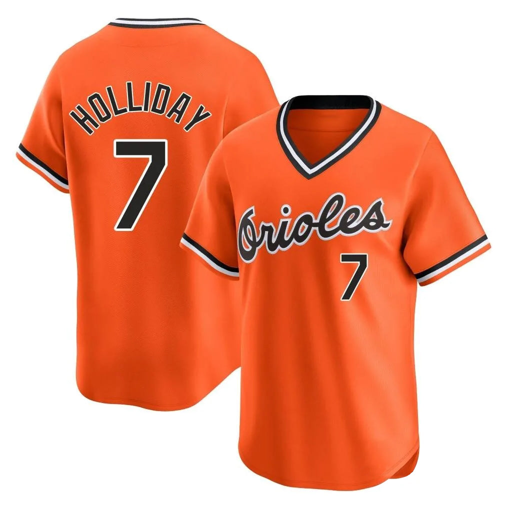 Kooe B.Orioles #7 Jackson Holliday Player Orange T-shirt Limited Home Game Stitched Jerseys