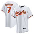 Kooe B.Orioles #7 Jackson Holliday Player White Home Game Stitched Jerseys