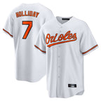 Kooe B.Orioles #7 Jackson Holliday Player White Home Game Stitched Jerseys