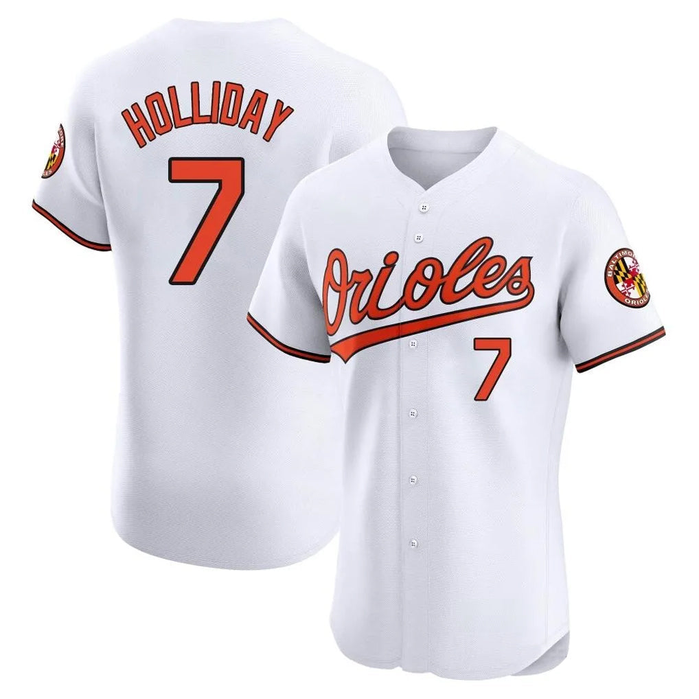 Kooe B.Orioles #7 Jackson Holliday Player White Limited Elite Home Game Stitched Jerseys