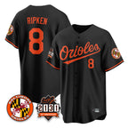 Kooe B.Orioles #8 Cal Ripken Player Black 30th Anniversary of 2131 Home Game Stitched Jerseys
