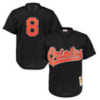 Kooe B.Orioles #8 Cal Ripken Player Black Mitchell & Ness 1997 Cooperstown Mesh Game Stitched Jerseys